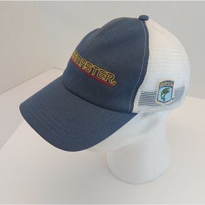 Bassmaster Trucker Baseball Cap Hat Mesh Back One Size Adjustable Blue/White GUC